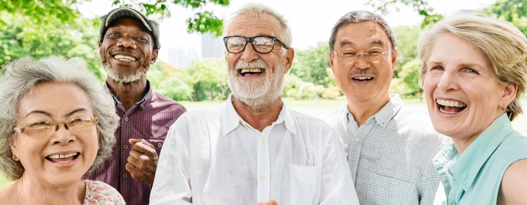 a group of seniors smiling