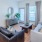 a living room with a large window