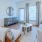 a living room with a large window